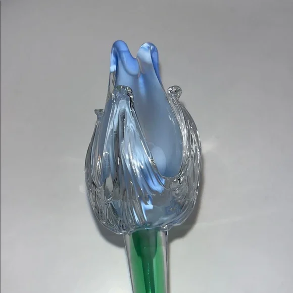 Mikasa Art Glass Hand Blown Murano Style ~ in Reddish/Blue/Lavender Tulip 🌷(3) - Picture 6 of 16
